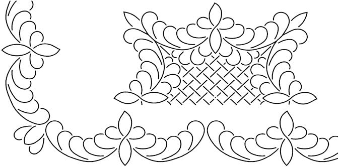 Quilt Stencils By Barbara Chainey-3" Scallop Feath