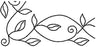 Quilt Stencils By Pepper Cory-5" Leafy Branch Brai