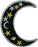 Patches For Everyone Iron-On Appliques-Moon 1/Pkg