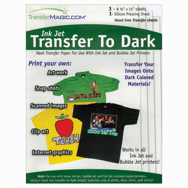 Ink Jet Transfer Paper For Dark Fabric-8-1/2"X11"