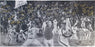 1986 New York Mets Team Signed "Amazin 86" Hobrecht Fine Art 20x40 Giclee Unstretched Canvas (L/E 70) (28 Signatures) (Imperfect Signature or Two)