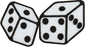 Patches For Everyone Iron-On Appliques-Dice 1/Pkg