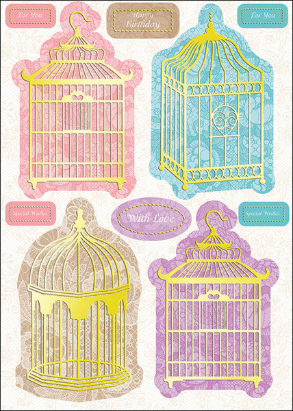Birdcages Topper Punch-Out Sheet