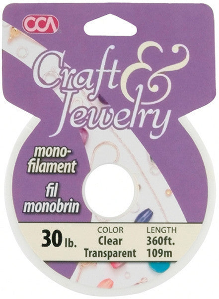 Clear #30 Monofilament Cord - 360 Feet