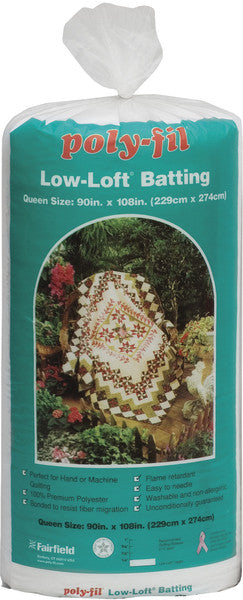 Low-Loft Bonded Polyester Batting-Full Size 81"X96