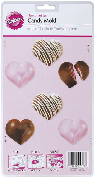 6 Cavity Candy Mold - Heart Truffles