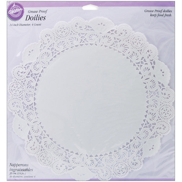 Greasproof Doilies White Circle 14" - 4 Ct