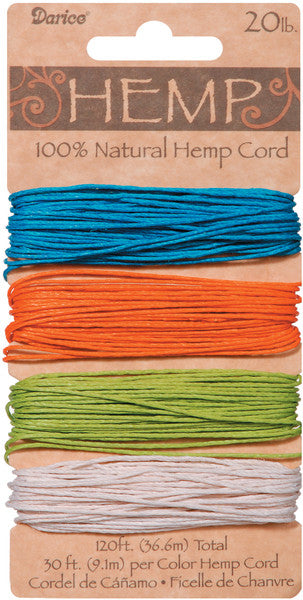 Brights 20# Hemp Cord - 120 feet