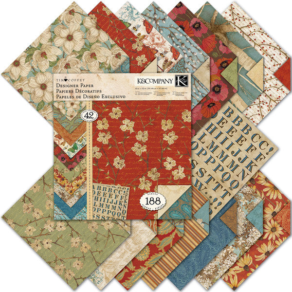 Double-Sided Designer Paper Pad and Stickers - 42 Ct
