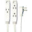 3 OUT 8FT EXTN CORD WHITE
