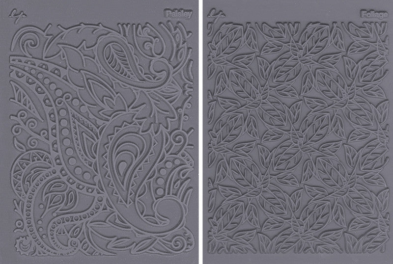 Stamp Set Sheets 2 Piece Set - Flow-Foliage and Paisley
