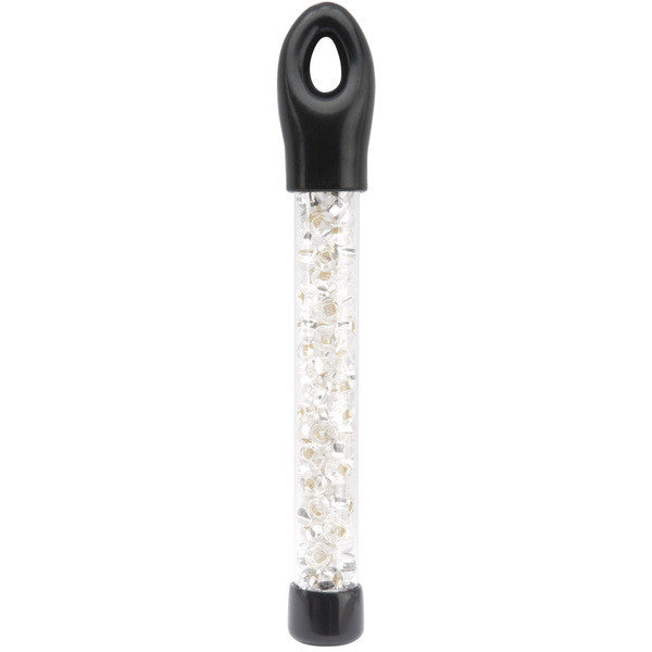 Glass Bead Tubes 24 Grams-2/0 Crystal Silver Lined