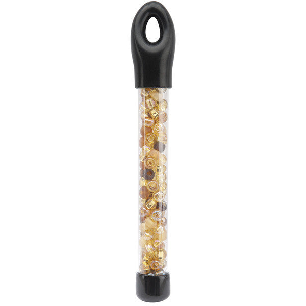 Glass Bead Tubes 24 Grams-2/0 Topaz Mix