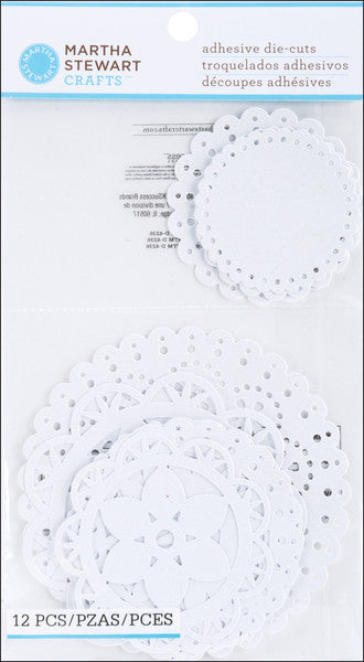 Doily Lace Shimmer Die Cuts 12/Pkg