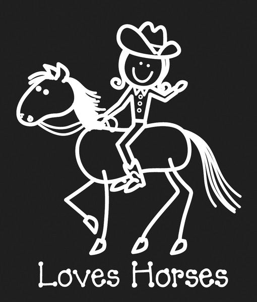Family Decals 4.75"X6.50"-Loves Horses