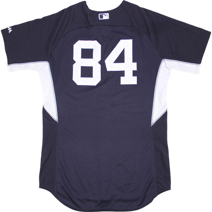 Trent Garrison NY Yankees 2015 Game Used #84 Home BP Top (Spring Training) 3/8/2015(HZ861527)
