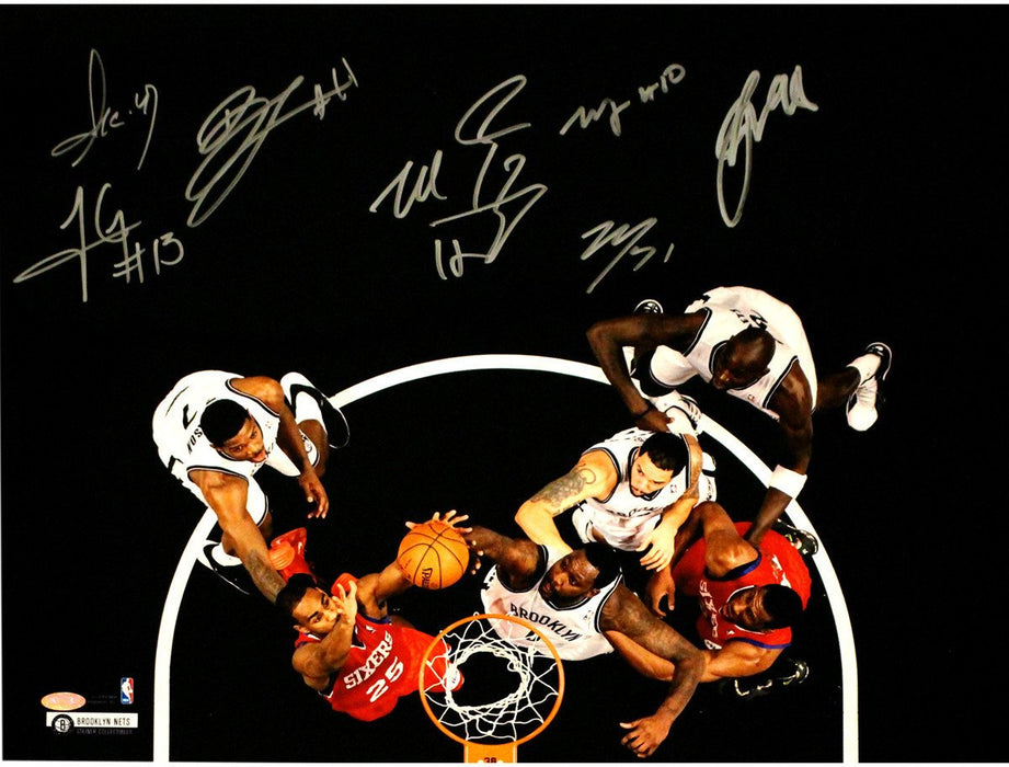 Brooklyn Nets Multi Signed Blocked Shot 16x20 Photo (8 Sigs)