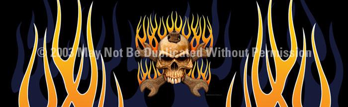 Window Graphic - 16x54 Skull & Wrenches