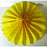 14 Inch Yellow Tissue Fan Decoration