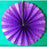 14 Inch Purple Tissue Fan Decoration