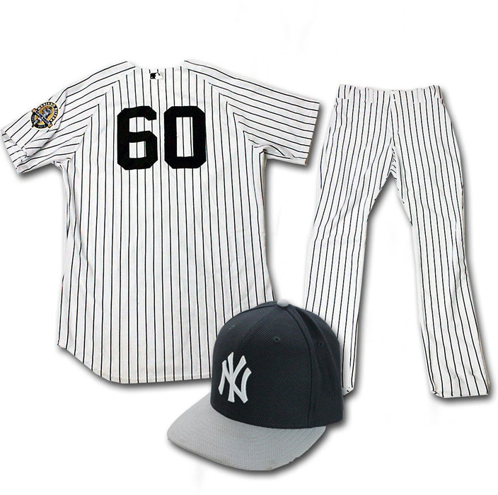 David Huff 2013 Team Issued Set - BP Hat Home BP Jersey Pinstripe Jersey & Pants