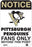 Pittsburgh Penguins Fans Only 8x12 Aluminum Sign