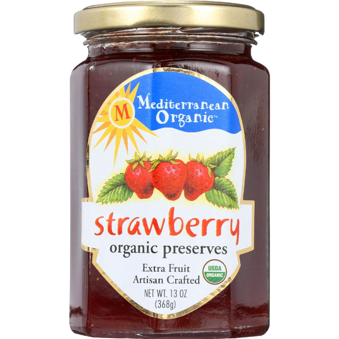 Mediterranean Organic Fruit Preserves - Organic - Strawberry - 13 oz - case of 12