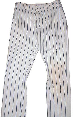 2010 Chicago Cubs Game Used Pinstripe Pants (#18 Crossed Out)