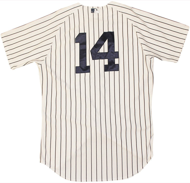 Brian Roberts Jersey - NY Yankees 2014 Season Game Used #14 Pinstripe Jersey (6/22/2014) (0000004195) (HZ164561)