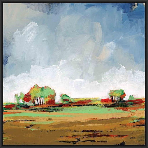 VIBRANT HORIZON I 22L X 28H Floater Framed Art Giclee Wrapped Canvas