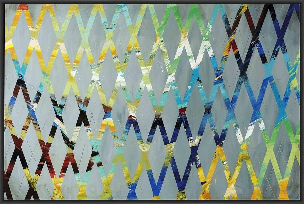 CROSS CURRENT 22L X 28H Floater Framed Art Giclee Wrapped Canvas