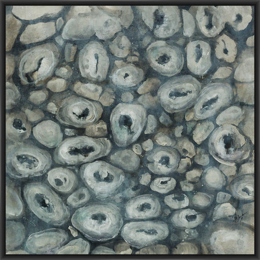 GEO I 28L X 28H Floater Framed Art Giclee Wrapped Canvas