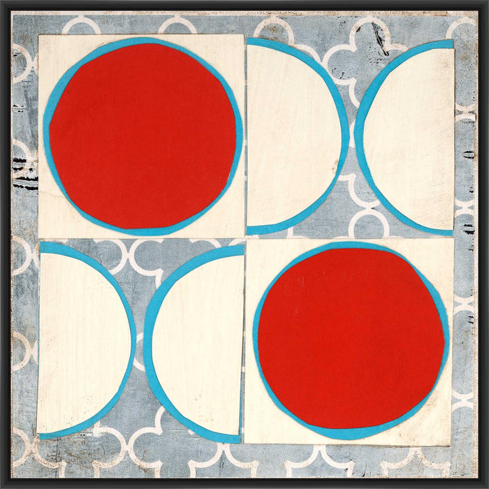 MINI POPS III 28L X 28H Floater Framed Art Giclee Wrapped Canvas