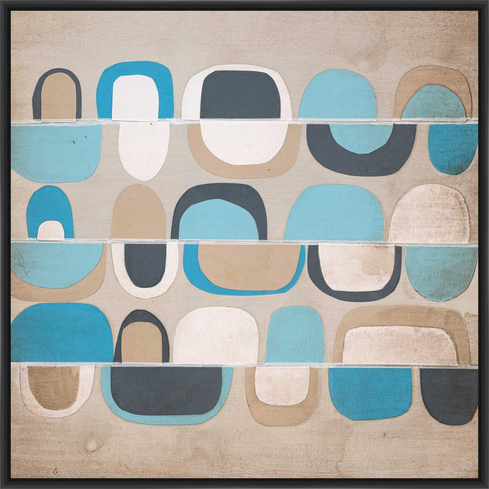 TRINKET V 28L X 28H Floater Framed Art Giclee Wrapped Canvas