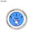 Fuel level Gauge-Pinstripe Blue White Vintage Needles Chrome Trim Rings Style Kit DIY Install