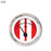 Fuel level Gauge-Cobra Red Black Modern Needles Chrome Trim Rings Style Kit Installed