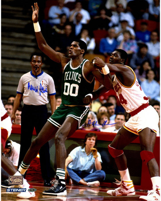Hakeem Olajuwan/Robert Parish Dual Signed 16x20 Photo