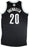 Tornike Shengelia Jersey - Brooklyn Nets 2013-2014 Season Game Used #20 Black and White Jersey (Used 11/03 thru 11/30/2013) (2XL) (BKN00627)