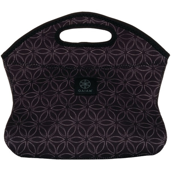 LUNCH CLUTCH BLK FLOWER
