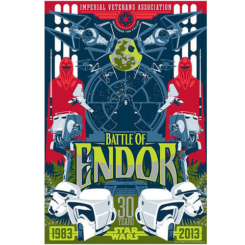 Star Wars Battle of Endor Variant Paper Giclee Art Print    