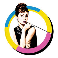 Audrey Hepburn Breakfast at Tiffany's Circle Chunky Magnet