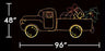 8' Santa's Truck w- Presents