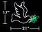 LED Dove with 5 Olive Leaf Branch