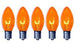 C9 Amber Twinkle Bulbs 7-Watt (25 Pack)