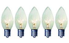 C9 Clear Twinkle Bulbs 7-Watt (25 Pack)