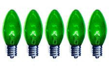 C9 Green Twinkle Bulbs 7-Watt (25 Pack)