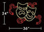 3' Comedy-Tragedy Mask
