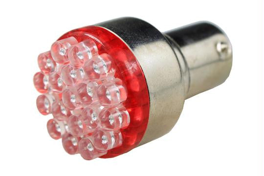 19 LED 12V Red 1156 Bayonet Bulb (100 )