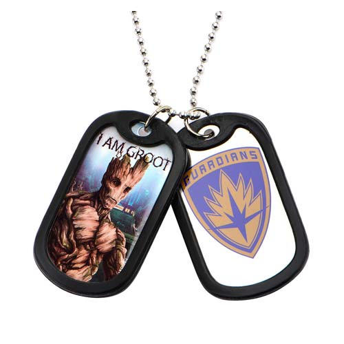 Guardians of the Galaxy Groot Dog Tags with Chain Necklace  