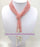 Beautiful 3 Row Pink Coral And White Pearl Necklace